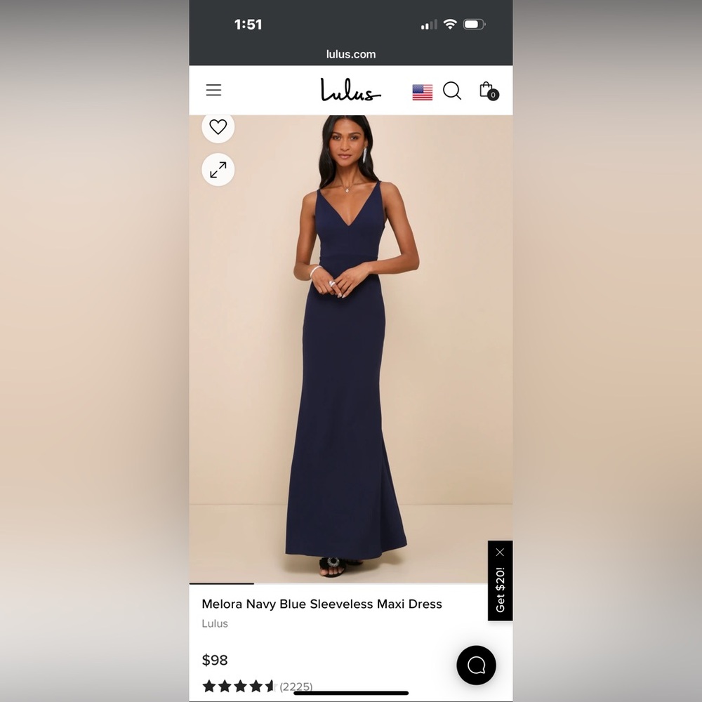 Lulus Melora Navy Blue Dress